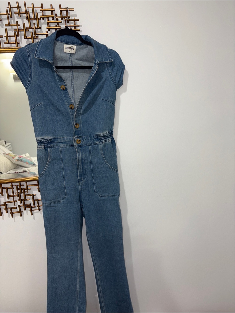 Show Me Your MuMu Kids Denim One-Piece in Light Blue